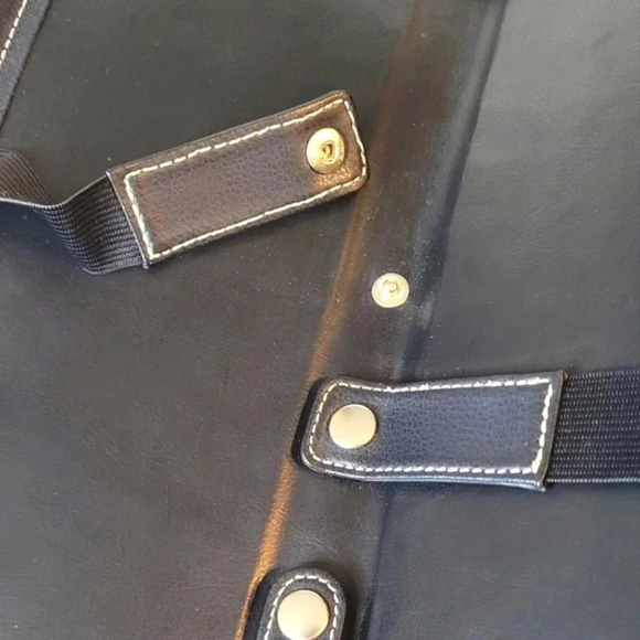 GEOFFREY BEENE Black Leather Tie Case Holder Travel Case Vintage - Picture 8 of 11